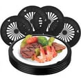 thumbnail image 1 of 12 Pack Paper Plate Holders, Dinner Plate Sleeves, NOGIS 10.4 Inch Plastic Paper Plate Holders Reusable Black Heavy Duty supports for Picnic Party Dinner (Black), 1 of 7