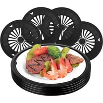 12 Pack Paper Plate Holders, Dinner Plate Sleeves, NOGIS 10.4 Inch Plastic Paper Plate Holders Reusable Black Heavy Duty supports for Picnic Party Dinner (Black)