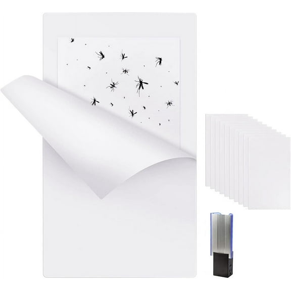 NOGIS 12 Pack Replacement Fly Glue Boards, Compatible with Dynatrap DT3009 DT3019 DT3039, Sticky Cards Fly Traps for Indoors, Trap Fruit Flies, Mosquitoes, Gnats