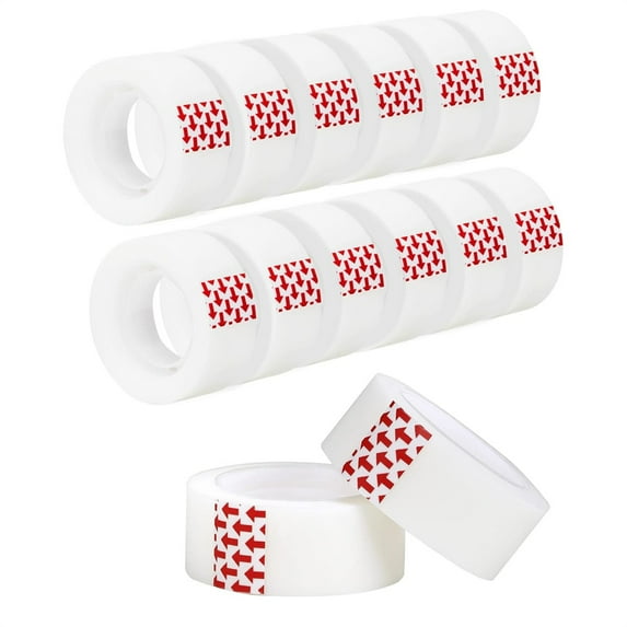 NOGIS 12 Rolls Invisible Tapes, Tape Refills for Dispenser, Foggy Translucent Wrapping Tape, Numerous Applications 0.7 Inch, 27.3 Yard