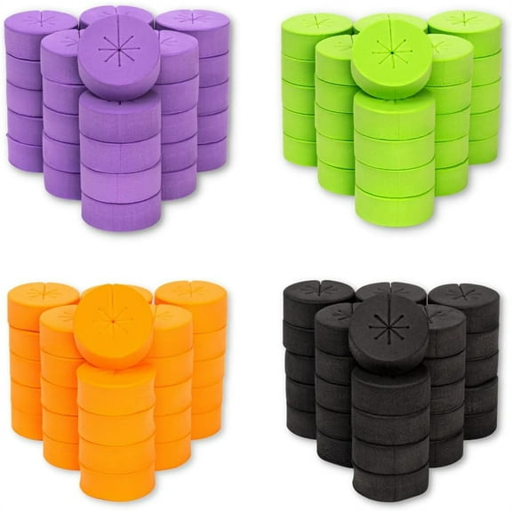 NOGIS 120 Pack 2'' Rainbow Garden Clone Collars, Cloning Collar Inserts, Advanced Spoke Design, Premium Neoprene Inserts for 2'' Net Pots, Cloning Machines, Hydroponics, DIY Cloner