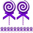 thumbnail image 1 of NOGIS 12Pcs Christmas Candy Cane Plastic Candy Decorations Peppermint Ornaments for Christmas Tree Candy Lollipop Craft Decor for Xmas Home Party Supplies (Purple), 1 of 6