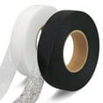 thumbnail image 1 of NOGIS 140 Yards Iron on Hemming Tape, 2 Rolls 1 inch Hem Tape No Sew No Iron, Iron on Tape for Hemming, Stitch Witchery Tape Sewing Tape for Curtain, Pants, Clothes (Black+White), 1 of 7