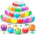 thumbnail image 1 of NOGIS 150 Pcs Vending Machine Capsules Empty 1.8 Inch Round Capsules Gumball Capsules Clear Colored Plastic Capsules Small Random Color Plastic Containers for Toy Candy Party Favor Prize Gift, 1 of 7
