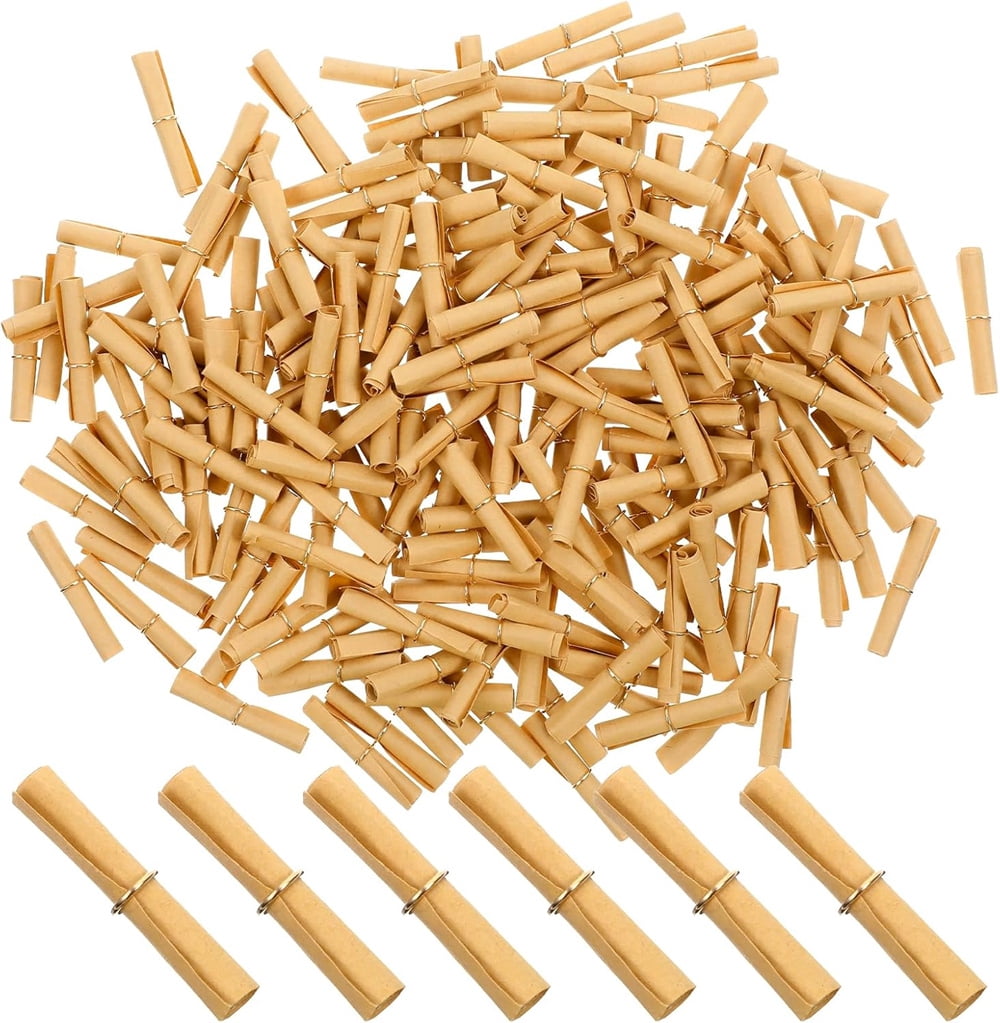 NOGIS 150 Pieces Scroll Paper Mini Message in a Bottles Parchment Paper ...