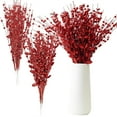 thumbnail image 1 of NOGIS 16 Pack Christmas Tree Picks Ornaments, Artificial Glitter Berry Stem Glittery Twigs Ornaments for Christmas Tree Decorations, Small Vase, Holiday, Wedding, Party Decorations (Red), 1 of 6