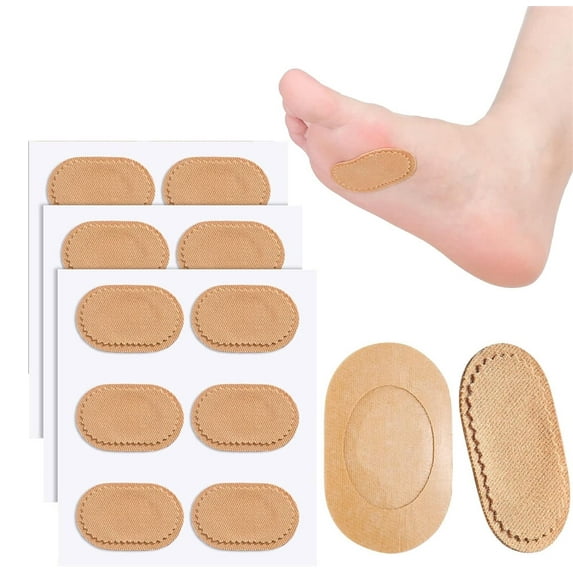 NOGIS 18 Pcs Foot Callus Cushion Toe Cushions Pad Foot Protector Pads Corn Cushions Patches Shoe Accessories for Women Men Fabric Feet Heel Toe Protector Pads