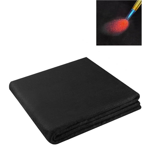 NOGIS 18" x 24" Carbon Felt Fireproof Welding Blanket Heat Resistant up to 1800°F Flame Retardant Fabric Protective Mat 1/5"(5mm) Thickened for Soldering Welders Brazing Plumbing Supplies