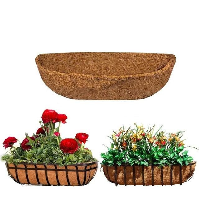 NOGIS Natural 30'' Coco Coir Liners Trough Planter Replacement for