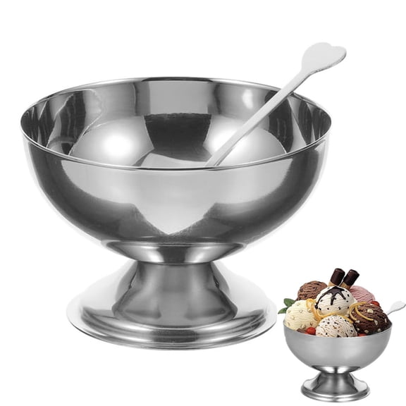 NOGIS 1Pcs Stainless Steel Dessert Cups, 4.2 Inch Mini Ice Cream Bowls, Small Serving Dishes for Home & Commercial Use for Candy, Snacks, Nuts & Party Appetizers