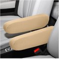 thumbnail image 1 of NOGIS 2 PCS Car Front Seat Armrest Covers, Soft Elastic Fabric Auto Arm Rest Protector, Breathable Front Seat Armrest Cover Replacement, Universal Vehicle Interior Decor Accessories (Beige), 1 of 6