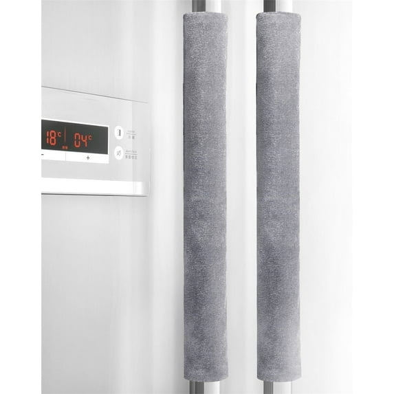 NOGIS 2 PCS Refrigerator Door Handle Covers Kitchen Appliance Decor Handles Anti-Skid Anti-Static Protector Fridge, Dishwasher Oven Keep Off Fingerprints,Food Stains (Grey)