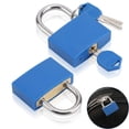 thumbnail image 1 of NOGIS 2 Pack 42mm Large Key Lock for Locker, Heavy Duty Lock with Key Colored Waterproof Padlocks Keyed Alike Gym Locker Lock for Indoor and Outdoors Use (Blue), 1 of 7