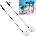 thumbnail image 1 of NOGIS 2 Pack Beach Scoop Shovel and Sifter Tool Sand Sifter Sea Glass Shell Shark Tooth Sifter Sand Scoop Shell Scooper for Beach Adjustable Long Handle Cat Litter Shovel (5.5 Inch), 1 of 7