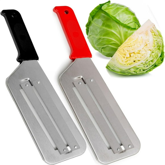 NOGIS 2 Pack Cabbage Shredder Kitchen Grater Slicer - Stainless Steel Shredder Knife Fruit Chopper Grater for Kitchen Shredder for Cabbage Cutter for Coleslaw Cabbage Slaw Chopper Knife