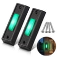 thumbnail image 1 of NOGIS 2 Pack Lighted Doorbell Button, Universal Garage Door Switch Wired Wall Mounted Doorbell Push Button (Black Button, Green Light), 1 of 7