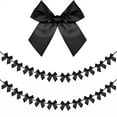 thumbnail image 1 of NOGIS 2 Packs Black Bow Garland Banner - 12.5FT Black Satin Bows Party Decoration for Birthday Baby Shower Wedding Engagement Party Bow Decor, 1 of 7