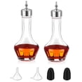 thumbnail image 1 of NOGIS 2 Pcs Bitters Bottle, Glass Dasher Bottle 1.7oz, Decorative Professional Bar Tool for Cocktail Great for Bartender Home Bar Restaurant with Alloy Cap (Silver), 1 of 7