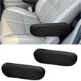 thumbnail image 1 of NOGIS 2 Pcs Car Front Seat Armrest Covers, Cloth Fabric Armrest Protectors, Direct Replacement Center Console Lid Armrest Cover Skin, Universal Accessories for Car, SUV, Truck and Van (Black), 1 of 7