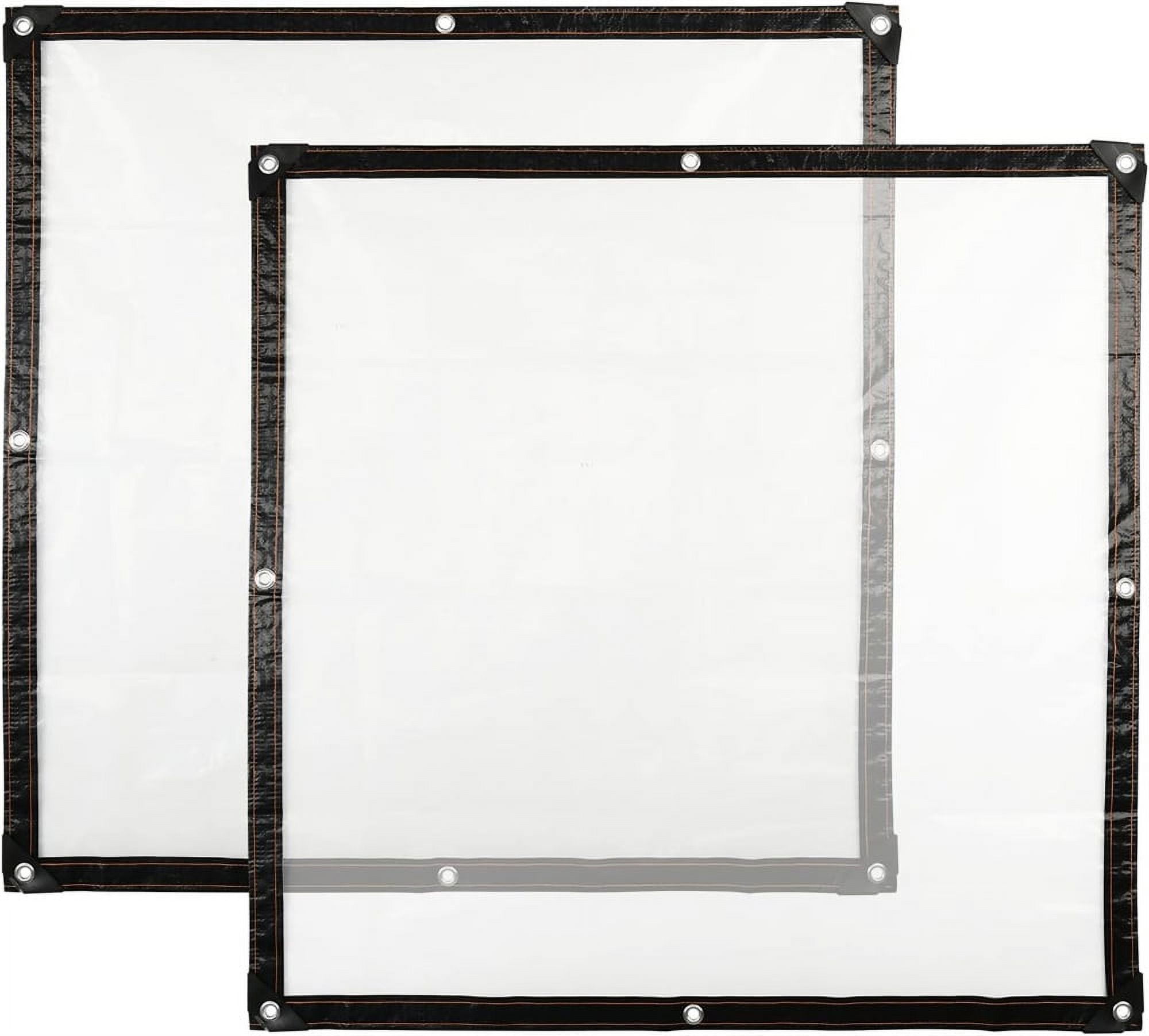 NOGIS 2 Pcs Clear Tarp Plant Cover Transparent Waterproof Tarpaulin 39