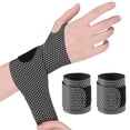 thumbnail image 1 of NOGIS 2 Pcs Ultra Thin Wrist Compression Band Slim and Colorful Wrist Brace Flexible Wrist Support for Men and Women Adjustable Sports Lightweight Fits Both Hands (Black), 1 of 1