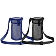 thumbnail image 1 of NOGIS 2 Pcs Water Bottle Holder, Water Bottle Carrier with Strap and Pouch, Mesh Water Bottle Sling, Sports Gym Water Bottle Pouch Sleeve Bag Travel Hiking（Black&Dark Blue）, 1 of 7