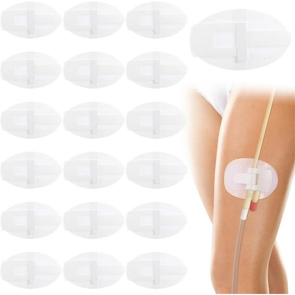 NOGIS 20 PCS Catheter Stabilization Devices, Catheter Stickers for Foley Bag Holder, Leg Band Urinary Stabilizer Adhesive Sticker Patch Accessories, Foley Catheter Leg Anchor Bandages