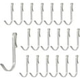 thumbnail image 1 of NOGIS 20 PCS Snap On Hooks Wire Rack Hook Stainless Steel J Shaped Hooks Hanger Clip-on Hooks, Hanging Sink Grid Hook Wire Rack Hook Utility Hooks for Kitchen Bedroom Office (Silver), 1 of 7