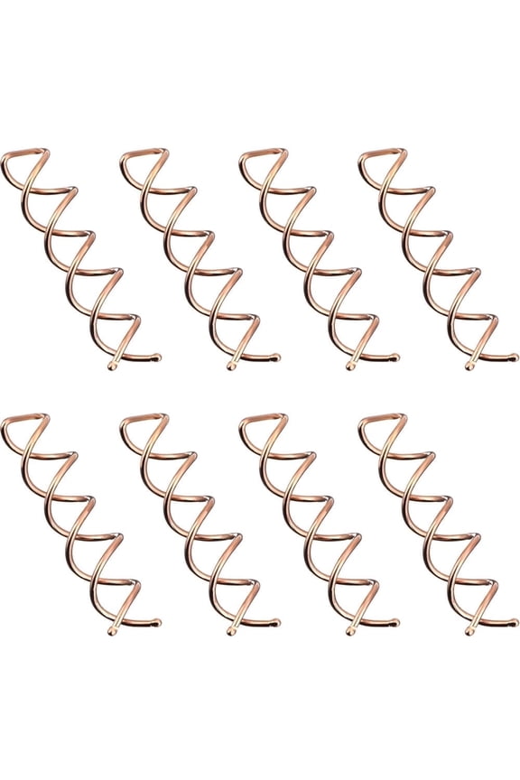 NOGIS 20 Pack Spiral Hair Pins, Revolve Pins, Spiral Bobby Pins - Non-scratched Rounded Tips for DIY Hair Style, Gifts for Women, Rose Gold