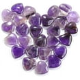 thumbnail image 1 of NOGIS 20 Pcs 1 Inch Heart Crystals Healing Stone Natural Amethyst Crystal Heart Love Polished Gemstone Palm Worry Stones Reiki Meditation Home Decor Gift (Purple), 1 of 7