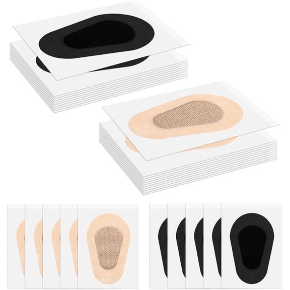 NOGIS 20 Pcs Adhesive Eye Patches Light Blocking Disposable Eyepatch Sticker Breathable Non-Woven Cotton Eye Shield Tape Easy Peeling Latex Free Eyecare Bandages Fatigue 3  2 Inches