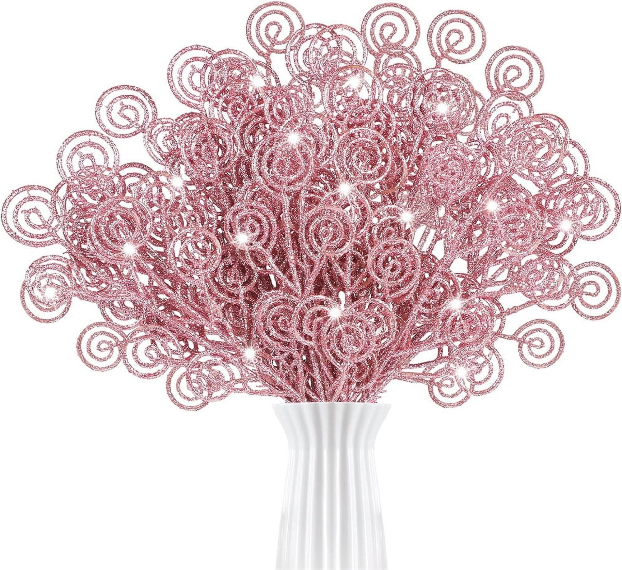 NOGIS 20 Pcs Christmas Tree Picks and Sprays 12’’ Candy Shape Curly