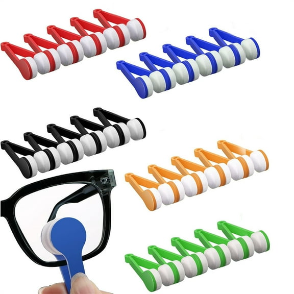 NOGIS 20 Pcs Eyeglass Cleaner Clip, Mini Sun Glasses Eyeglass Microfiber Spectacles Cleaner Brush Cleaning Tool, Eyeglasses Cleaner Cleaning Clip