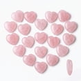 thumbnail image 1 of NOGIS 20 Pcs Rose Quartz Heart Crystals Natural Crystal Polished Healing Cute Mini Pocket Stones Palm Thumb Love Gemstones Set Reiki Energy Balancing Meditation Valentine's Day Gift (Pink), 1 of 7