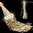 thumbnail image 1 of NOGIS 20 Pcs Wedding Fairy Wands with LED Foil Tinsel Ribbon Stick Wands Tinsel Party Streamers with Bell Glittery Bridal Wedding Send Off Ideas Activities Holiday Celebration (Champagne), 1 of 6