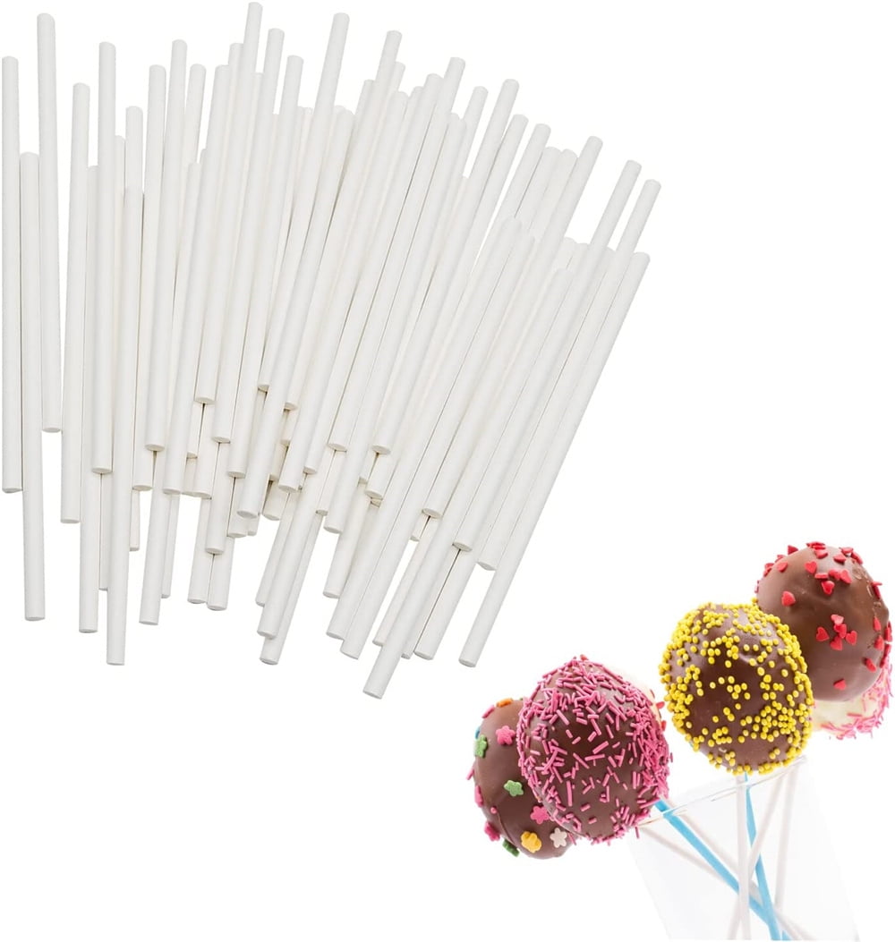 50 Plastic 6x 5/32 (4mm) Pink Lollipop Sticks for Cake Pops or Lollipop  Candy