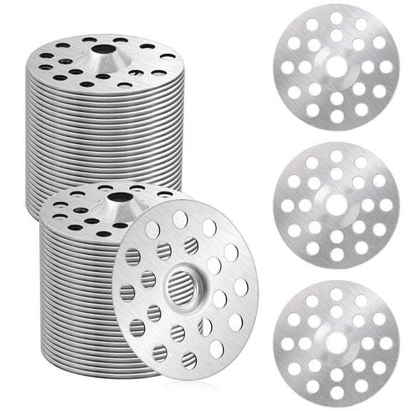 NOGIS 200Pcs 1 Inch Plaster Washers Metal Washers for Screws Plaster Repair Rings Plaster Buttons Profile Washer Flat Washers for Wall Ceiling Drywall Plaster Repair