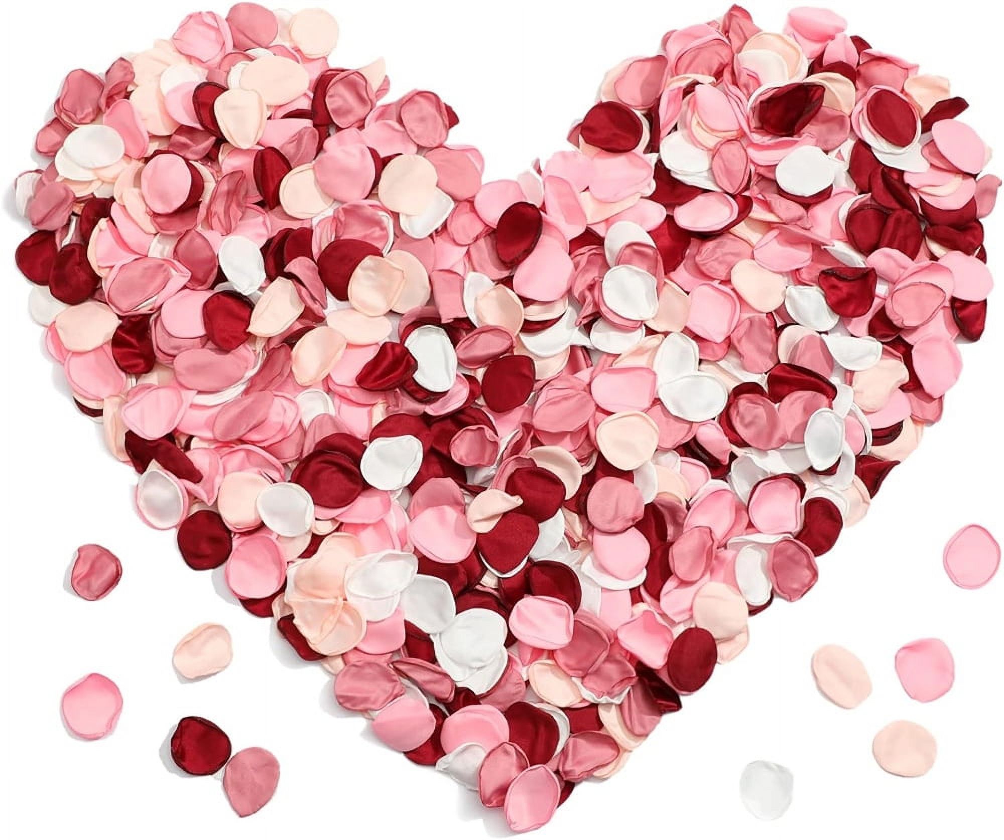 NOGIS 200pcs Silk Rose Petals for Wedding Artificial Flower Petals Bulk