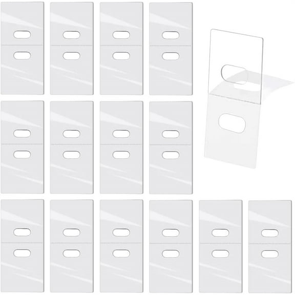 NOGIS 20Pcs Clear Vertical Blind Repair Tabs, Blinds Replacement Slats Fixers Parts, Fold Design Blind Repair Vane Savers, Pre-Cut Horizontal Blinds Repair Clips (White)