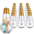 thumbnail image 1 of NOGIS 20Pcs Plastic Bulb Jar Light Bulb Shaped Acrylic Candy Boxes 100ml Fillable Plastic Light Bulbs for Crafts Light Bulb Gift Lightbulb Candy Containers for Party Favors Supplies (Gold Lid), 1 of 7