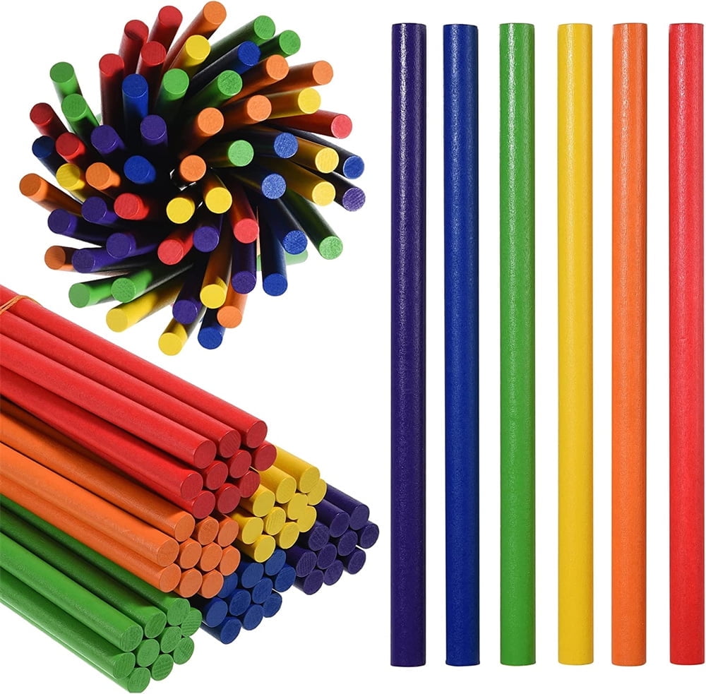 NOGIS 24 Pack Rhythm Sticks for Kids, Wood Lummi Sticks Music Percussion Sticks, 6 Colors