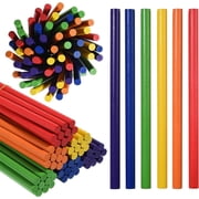 NOGIS 24 Pack Rhythm Sticks for Kids, Wood Lummi Sticks Music Percussion Sticks, 6 Colors