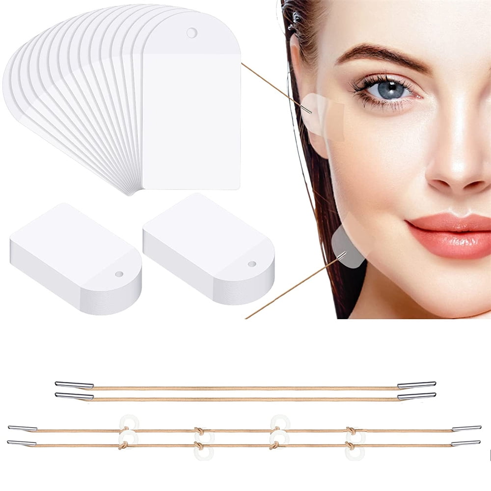 NOGIS 24 Pieces Face Lift Tapes with Lifting Rope Sets 20 Pieces Face