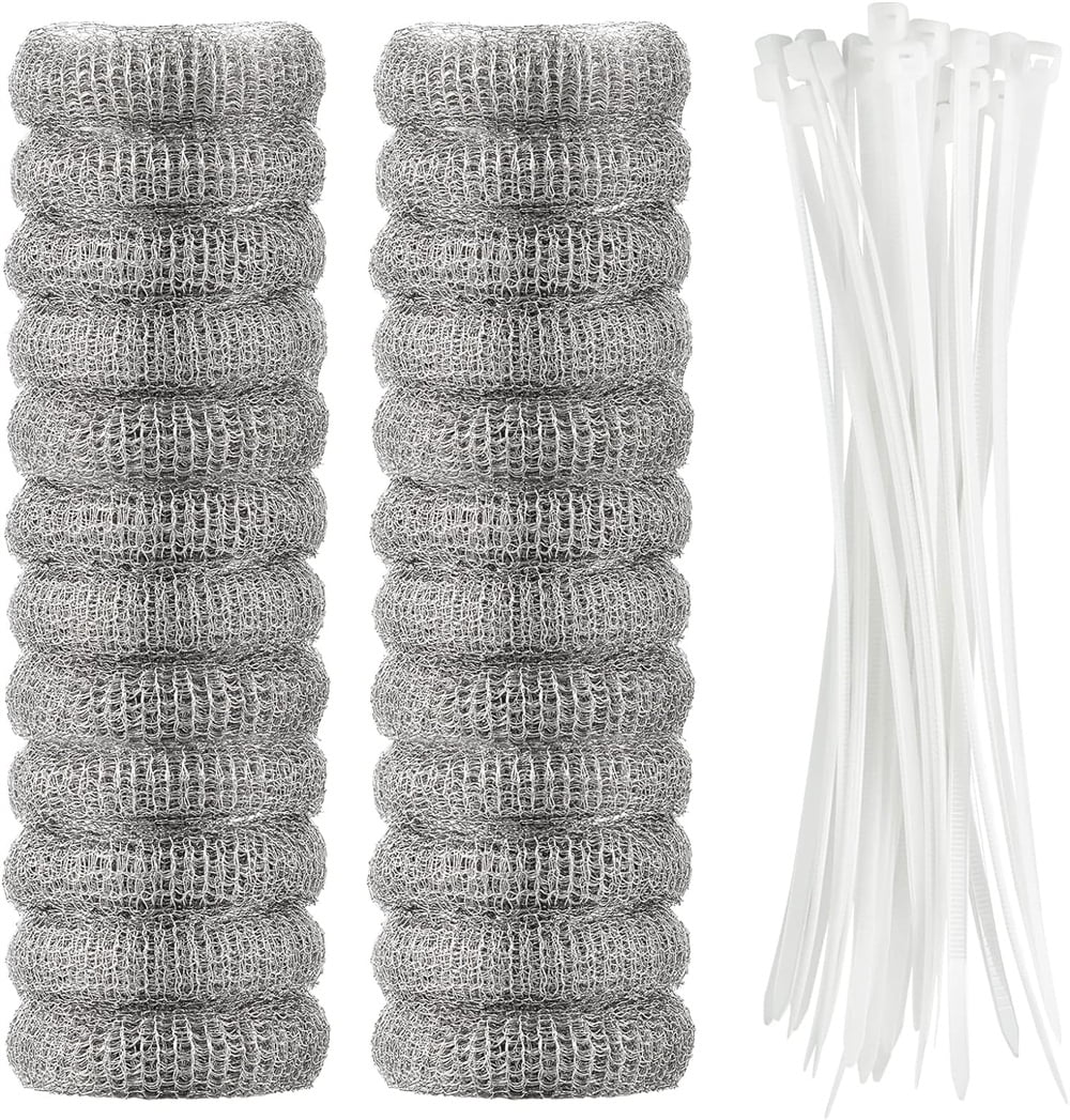 NOGIS 24 Pieces Lint Traps for Washing Machine Hose, Stainless Steel