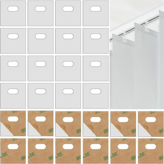 NOGIS 25 Sets of Clear Vertical Blind Repair Tabs / Vertical Blind Tabs / Blind Fixers - 50 Total Tabs (25 Sets)