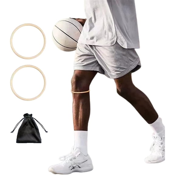 NOGIS 2Pcs Fine Patella Tendon Knee Strap for Pain Relief,basketball Stabilizer Brace Silicone Leather Band Elasticity Fixed Protection Patellar Ring Working Out (Skin)