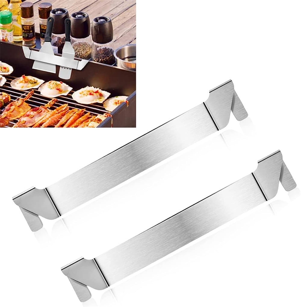 NOGIS 2Pcs Griddle Spatula Holder, Grill Barbecue Tool Rack Hold