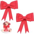 thumbnail image 1 of NOGIS 2Pcs Red Oversized Bow Cake Toppers for Girls Bow Cake Decoration Wedding Cake Toppers Cake Decorating Kit for Girl Birthday Wedding Party Cake Decorations, 1 of 7