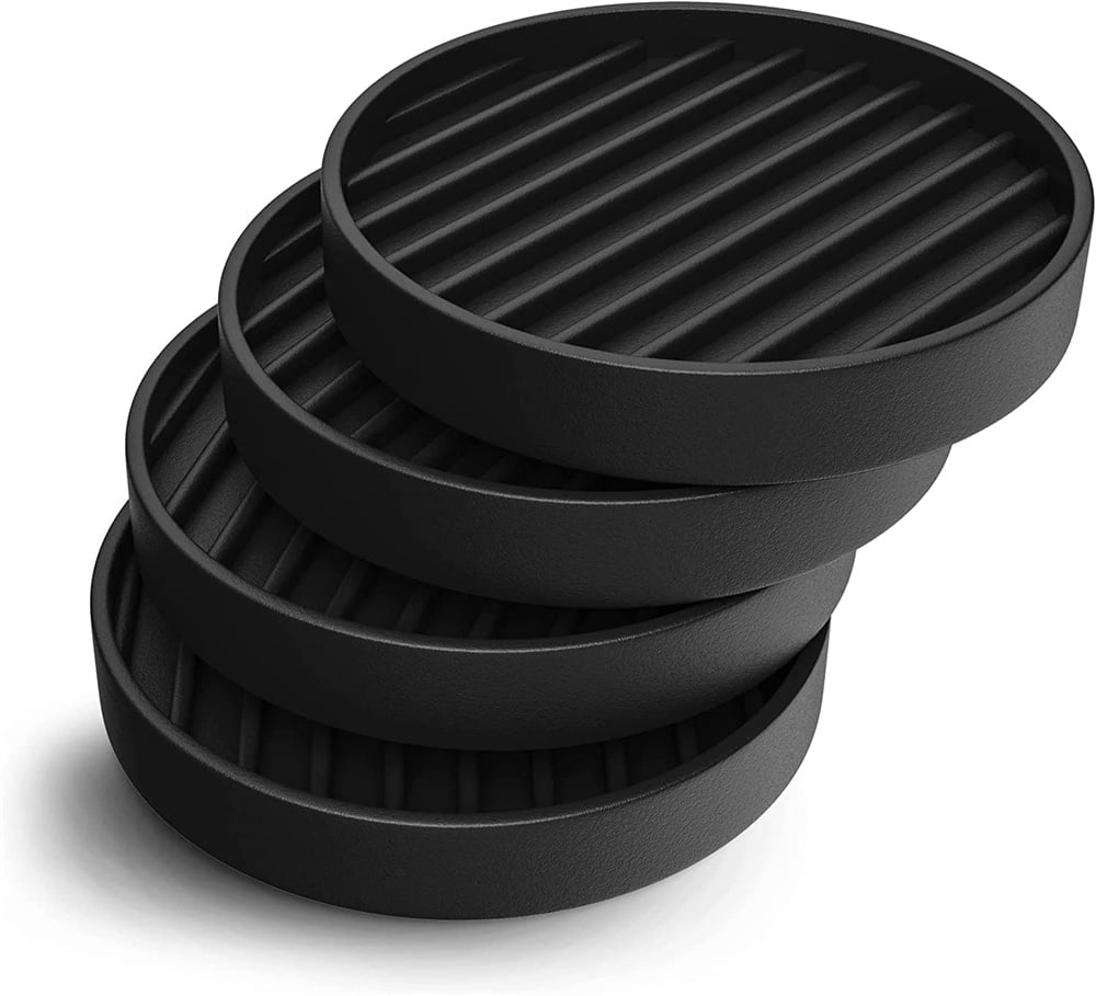 NOGIS 2X2 Round Rubber Furniture Caster Cups with AntiSliding Floor