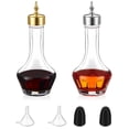 thumbnail image 1 of NOGIS 2pcs Bitters Bottle Set, 1.7oz Glass Dasher Bottle, Decorative Professional Bar Tool Accessories for Cocktail Great for Bartender Home Bar Restaurant with Alloy Cap (Gold&Silver), 1 of 7